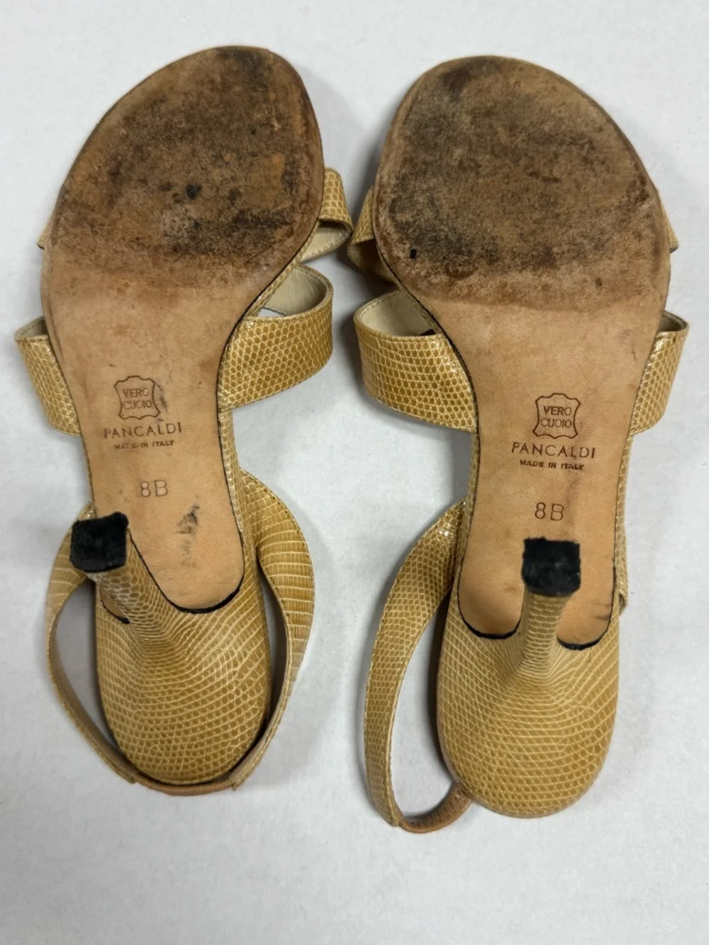Pancaldi for Diane B Vintage Style Slingback Heels‎ - Size 8.
